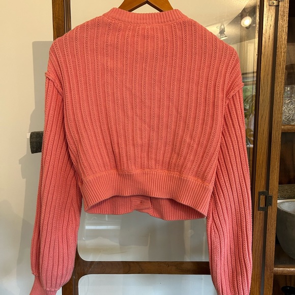 Free people all yours knit cardigan in pink - Picture 7 of 9